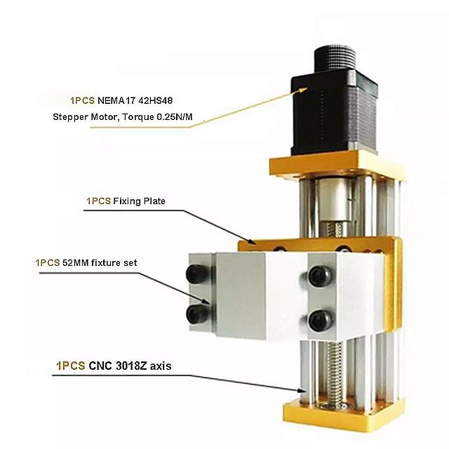 CNC　3018　z軸モーター用　に適用される　モジュール　Nema　17　52　42　57　スピンドル穴　アルミニウム　スライド　52mm