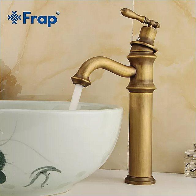 FRAP アンティーク ブラッシュ 洗面器 の 蛇口 フルの ヨーロッパ の 蛇口 シングル ハンドル デュアル 制御 プラス高 洗面器 ホ