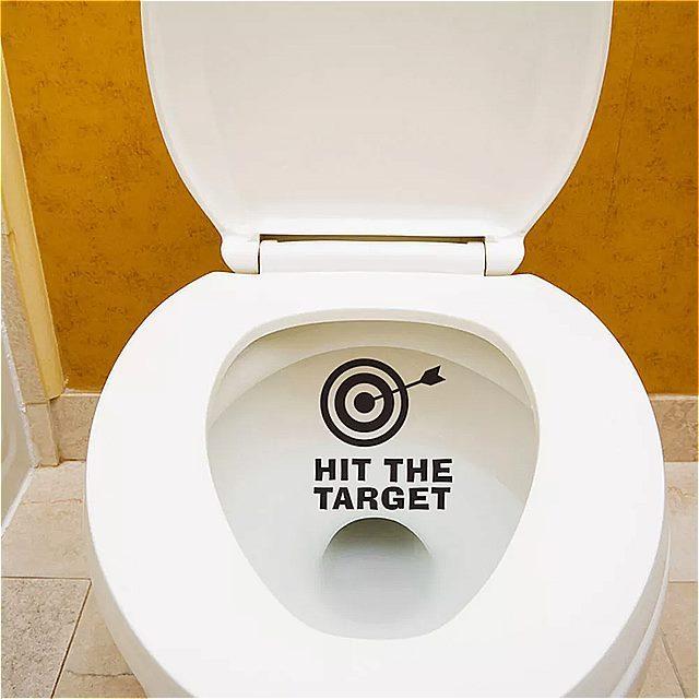 面白いヒットターゲット ステッカー 便座 ステッカー 矢印ターゲット トイレ デカールアート手紙リムーバブル防水 ホーム 浴室デカール