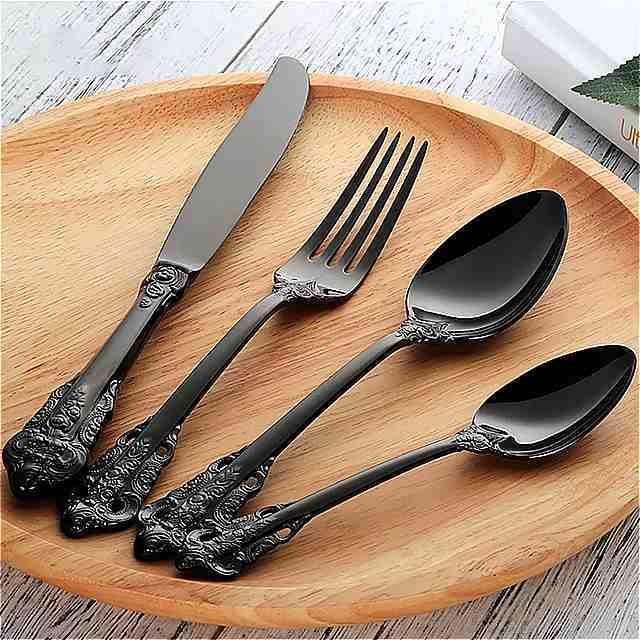 24 個西洋 食器 304 ステンレス鋼色セット 旅行 結婚式 ホテル エンボス加工 と フォーク 4 ピース 食器 食器 個西洋 ステンレス鋼色セット 旅行 結婚式 ホテル エンボス加工 と フォーク ピース