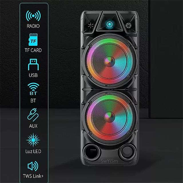 80W ハイパワー Bluetooth スピーカー ポータブル コラム ミュージック