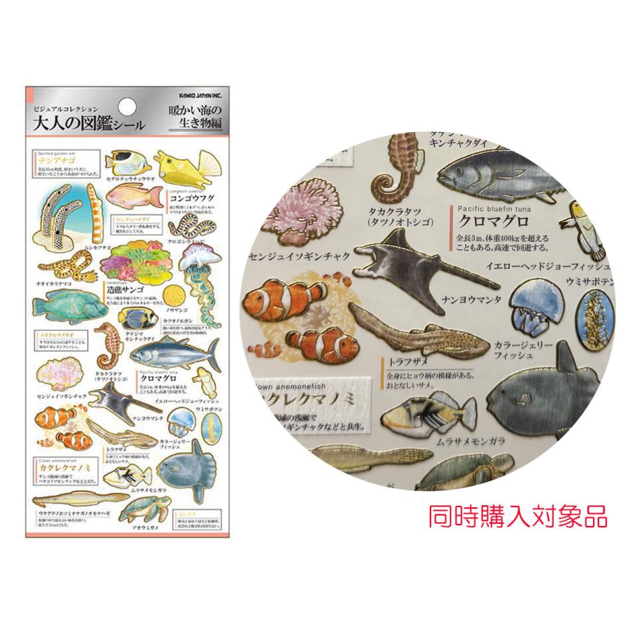 カミオジャパン 同時購入特典有 大人の図鑑シール 暖かい海の生き物編