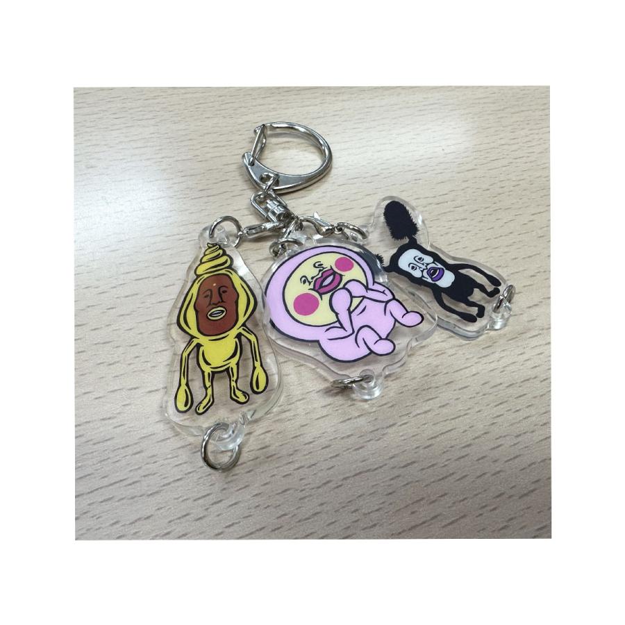 宅配便 こびとづかん 3連チャームキーホルダー 絵本キャラクター