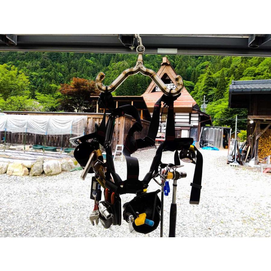 限定2個・オールステンレスの腰袋専用のパイプハンガー : 栽培者直販の 