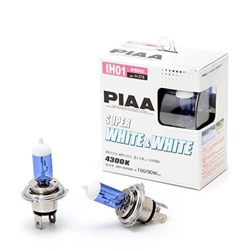 PIAA ヘッドライト用 ハロゲンバルブ IH01 95％以上節約 4300K 大特価放出 スーパーホワイトホワイト 車検対応 2個入 100W 90W 12Ｖ 55W 60W