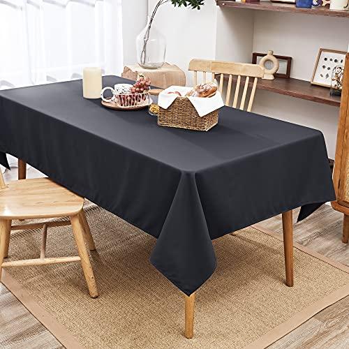 Deconovo テーブルクロス オクスフォード生地 撥水 北欧 おしゃれ 無地 ダークグレー 140cmx180cm ブランド品専門の