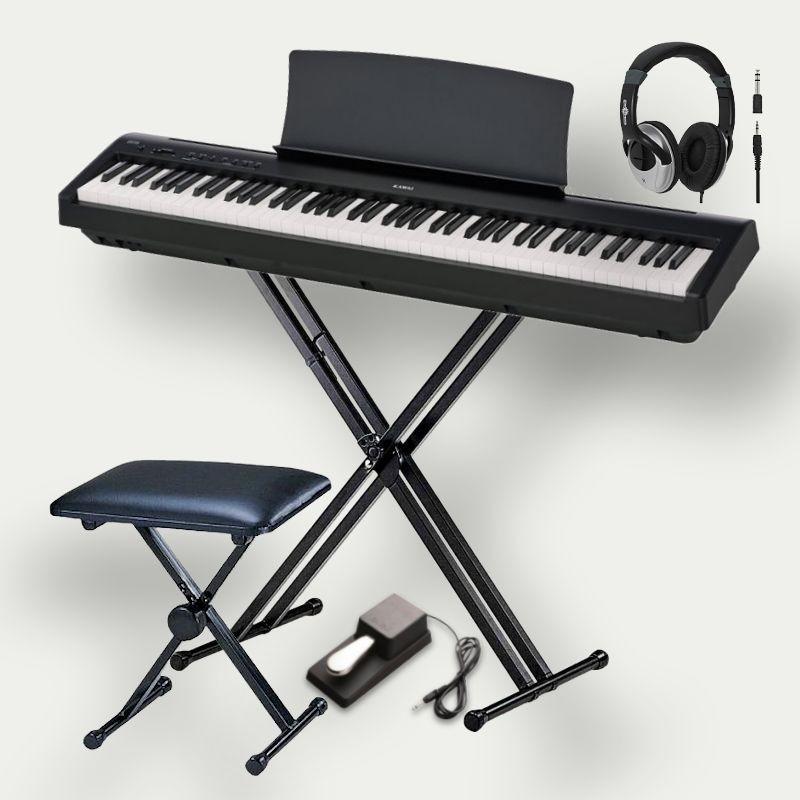KAWAI ES110 B 椅子 X型スタンド（W支柱） ヘッドホン付 : es110b-1 