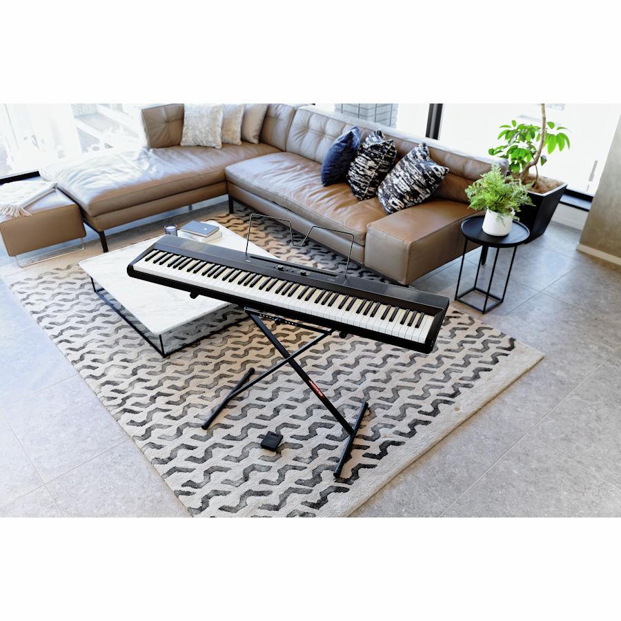 高評価！ 電子ピアノ 88鍵盤 KORG L1SP Liano コルグ X型スタンド 椅子 ペダル ゴールド ヘッドホン セット 