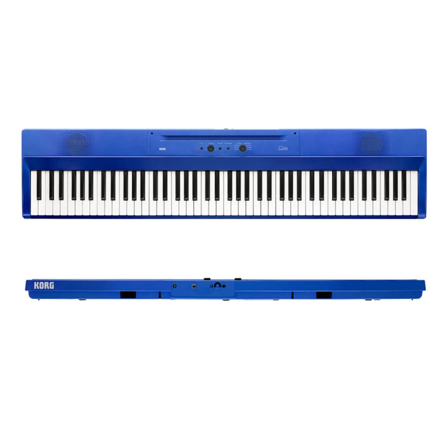 国内正規 KORG 電子ピアノ 88鍵盤 KORG L1SP Liano METALIC BLUE コルグ X型スタンド 椅子 ヘッドホン セット  メタリックブルー