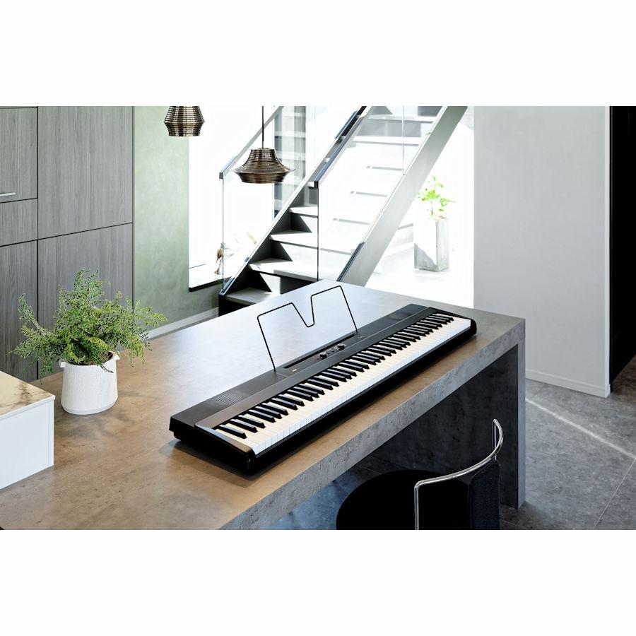 電子ピアノ 88鍵盤 KORG L1SP Liano  PWHITE コルグ X型スタンド 高低椅子 ペダル (ゴールド）ヘッドホン セット パールホワイト｜okumuragakki｜06