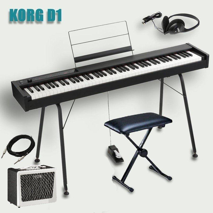 KORG D1 専用スタンド ST-SV1 椅子 アンプ　ヘッドホン セット コルグ電子ピアノ スピーカーレス 保証プランあり