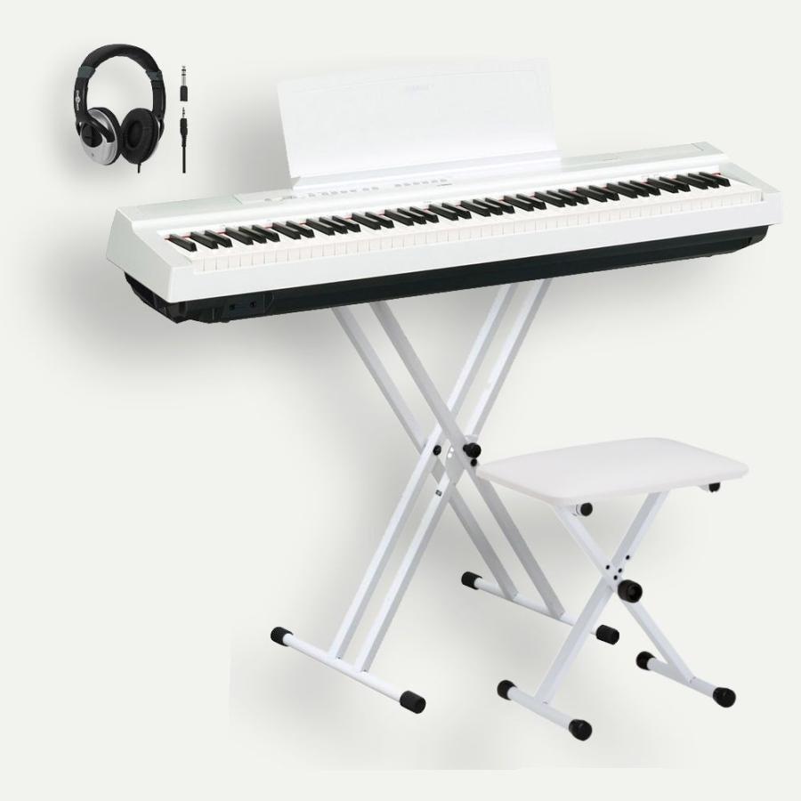YAMAHA P-125WH ヤマハ 電子ピアノ X型スタンド 椅子 ヘッドホン 