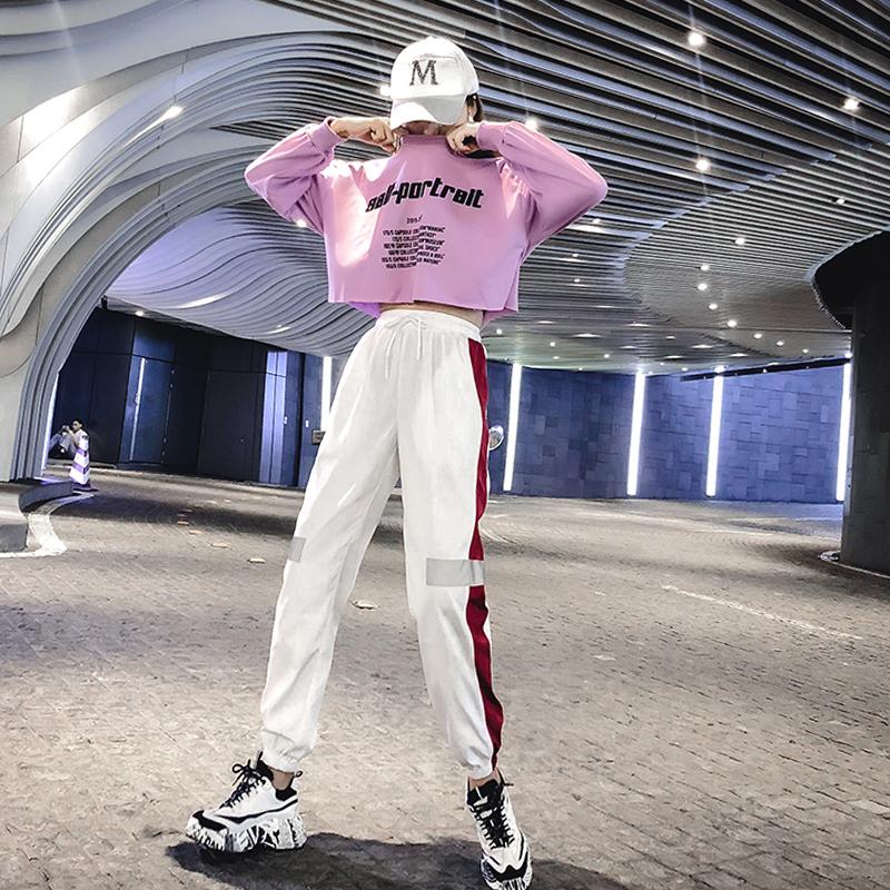 輝く高品質な ジャズ ダンス衣装 セットアップ レディース スポーツ ヒップホップ ダンス パンツ 長袖 へそ出し トレーナー 韓国風 カジュアル おしゃれ レッスン着 練習服 Materialworldblog Com