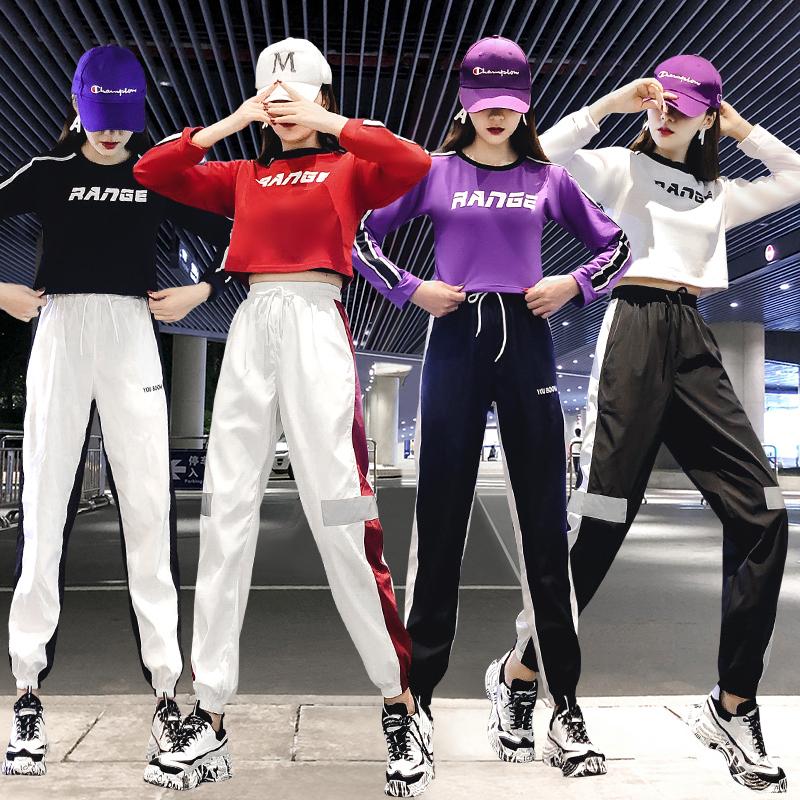 ダンス パンツ ジャズ セットアップ レディース 運動 スポーツウェア ヒップホップ 長袖 へそ出し トレーナー 韓国風 おしゃれ レッスン着 練習服 舞台 Dance 奥の細道 通販 Yahoo ショッピング