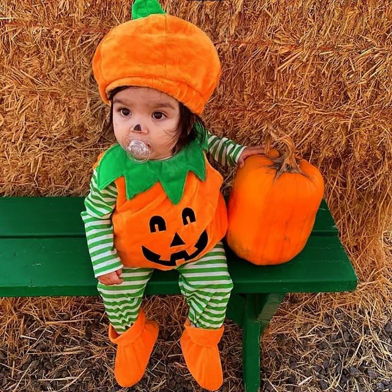 注目の ハロウィン コスプレ 子供 かぼちゃ マント 簡単コスプレ 110 パンプキン