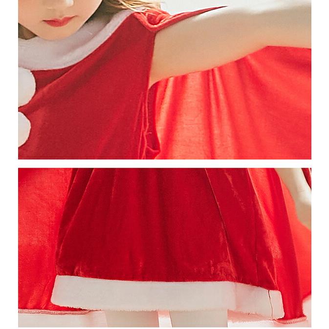 サンタコスプレ 衣装 女の子 ポンチョ サンタクロース サンタ服 キッズ クリスマス コスチューム 子供服 帽子付き パーティー クリスマス キッズ 演出 ダンス｜okunohosomiti｜11