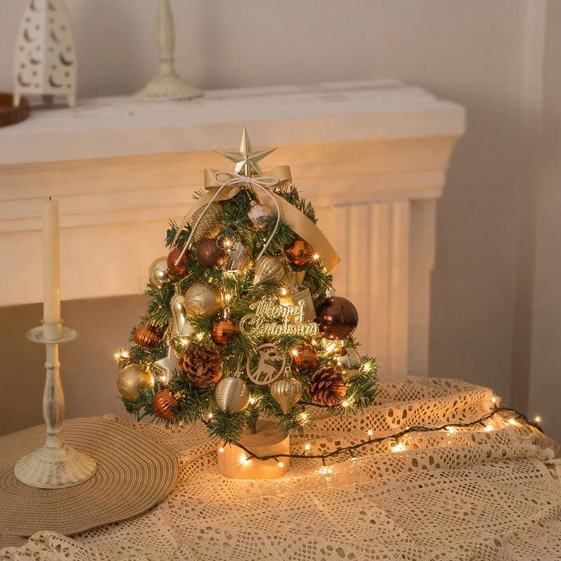 クリスマスツリー 卓上 ミニツリー 北欧 45cm クリスマス飾り led ライト付き 電池式 飾りライト オーナメント お ゃれ キラキラ 雰囲気満々 飾り付 暖かい｜okunohosomiti｜03