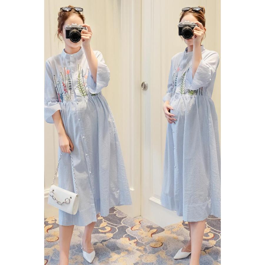 マタニティ ワンピース マタニティ 服 シャツワンピース お宮参り 長袖 妊婦服 フォーマル お仕事 通勤 授乳しやすい お食い初め 初節句 ママ 秋 冬 春 夏 Lady 奥の細道 通販 Yahoo ショッピング