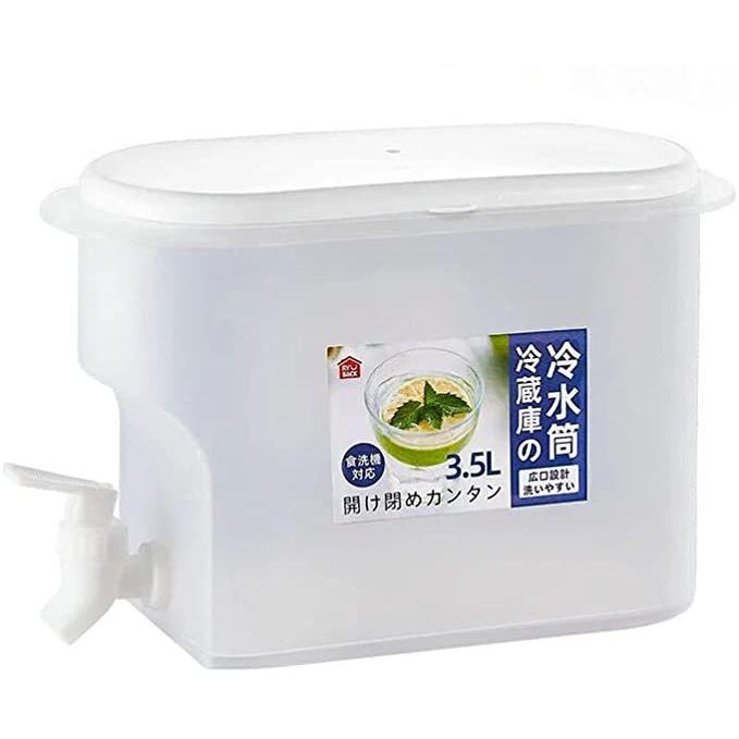 送料無料 横置き式冷水筒 蛇口付き ウォーターサーバー 冷蔵庫ケトル 3 5l 水差し Pp材質 家族 大容量の氷水3 5リットル おしゃれ 冷水ポット 一人暮らし 人気ショップが最安値挑戦 透明
