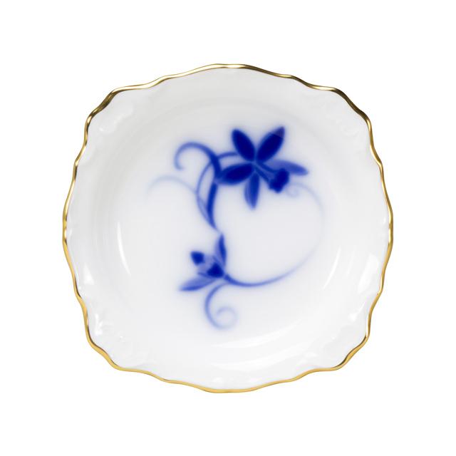 【大倉陶園直営店】　＜直営店限定＞ブルーカトレア　10cmレリーフ小皿ペアセット　日本製_1