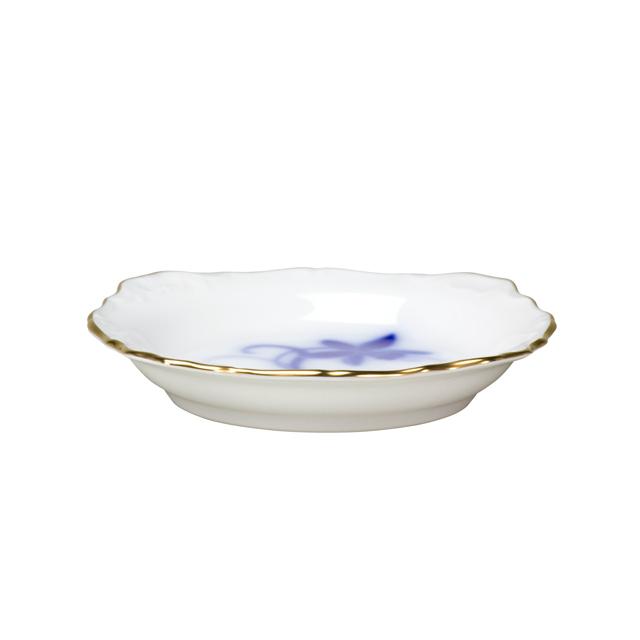 【大倉陶園直営店】　＜直営店限定＞ブルーカトレア　10cmレリーフ小皿ペアセット　日本製_2