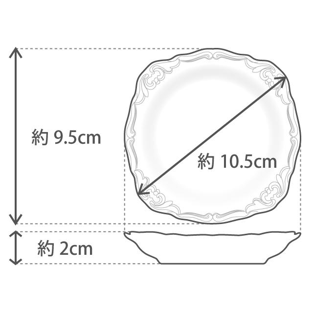 【大倉陶園直営店】　＜直営店限定＞ブルーカトレア　10cmレリーフ小皿ペアセット　日本製_3