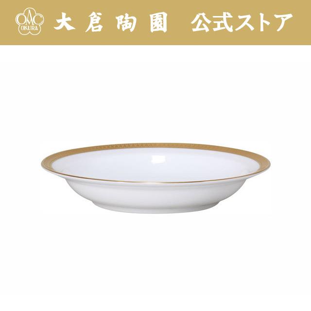 【大倉陶園直営店】　片葉金蝕　14cmフルーツ皿　日本製