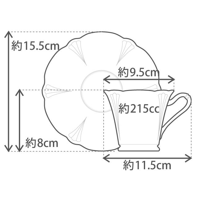大倉陶園 【大倉陶園直営店】 碗皿暦 9月「波に兎」 カップ＆ソーサー