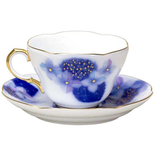 大倉陶園 【大倉陶園直営店】 碗皿暦 6月「紫陽花雨情」 カップ