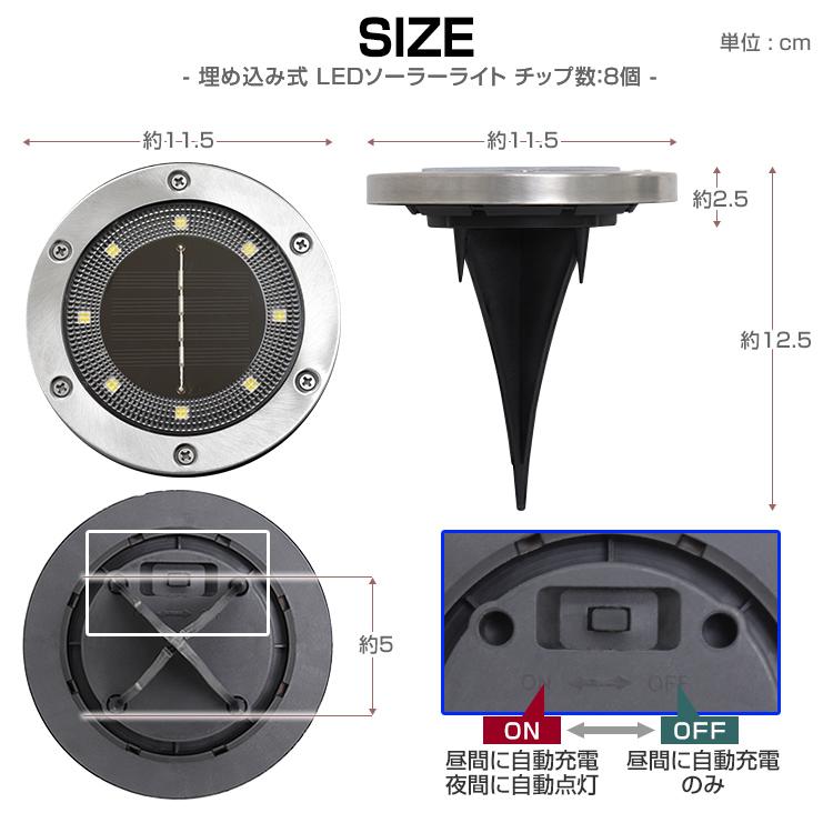 【数量限定セール】4個セットソーラーライト ガーデンライト 屋外 防水 庭 置き型 埋め込み式 センサーライト 防犯 照明 LEDライト 送料無料｜okuraya-san-ys｜10