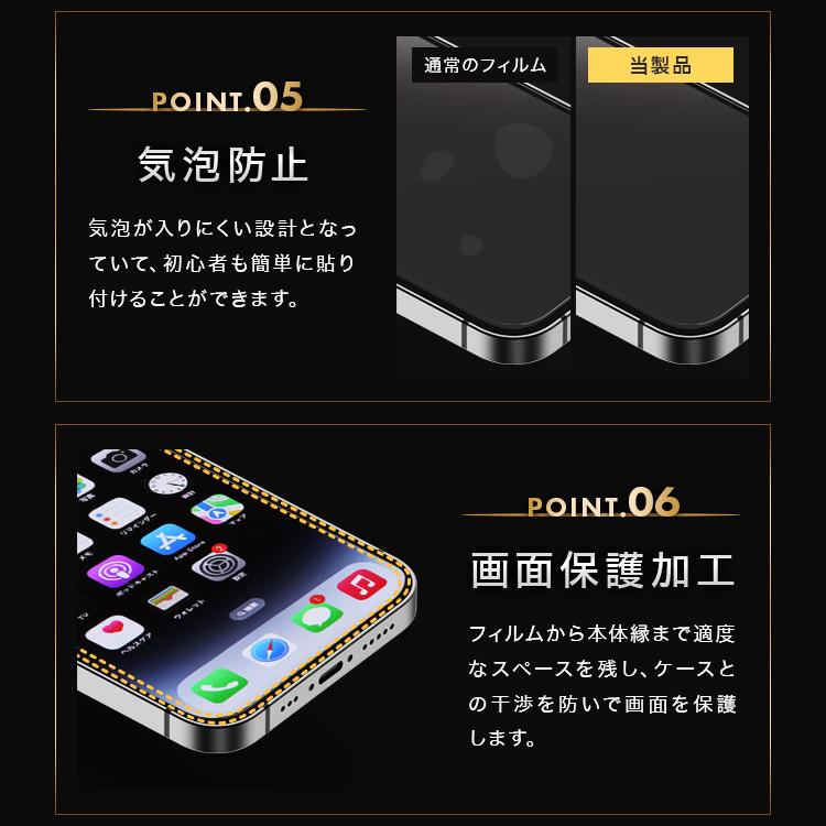 iPhone ガラスフィルム 保護フィルム 硬度9H フィルム 全面保護フィルム アイフォン 液晶保護フィルム　全機種対応｜okuraya-san-ys｜18