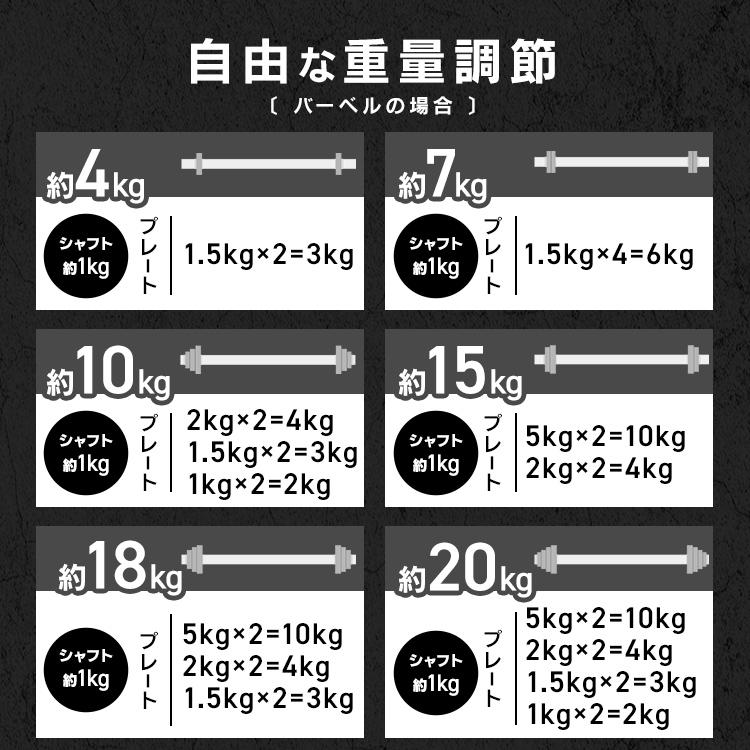 WEIMALL（ウェイモール） ダンベル 可変式 40kg 2個セット プレート