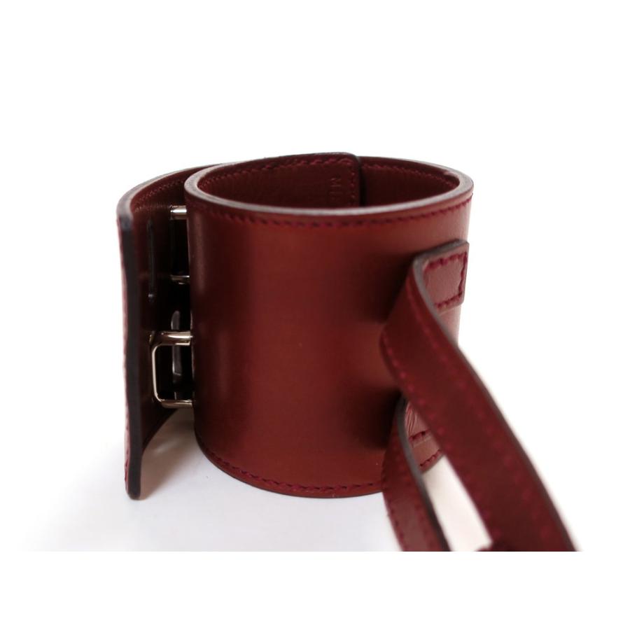 HERMES エルメス レザー ブレスレット ボルドー : オオクラヤ - 通販 