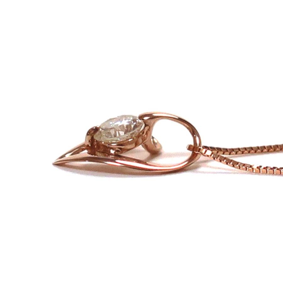ジュエリー ピンクゴールド ダイヤモンド ハートネックレス ダイヤ0.30ct_2