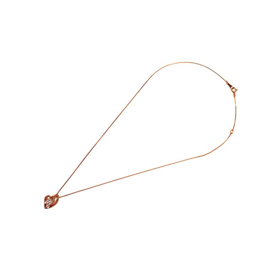 ジュエリー ピンクゴールド ダイヤモンド ハートネックレス ダイヤ0.30ct_5