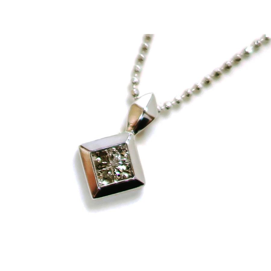 ジュエリー ホワイトゴールド ダイヤモンド ネックレス ダイヤ0.20ct