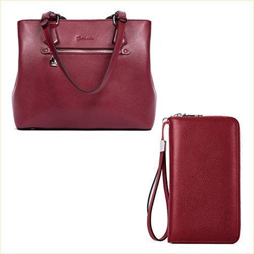 コンビニ受取対応商品 Bostanten Women Handbag Genuine Leather Shoulder Bag Soft Designer Top Handle Purses And Leather Wallets For Women Rfid Blocking Zip Around 超激安 Smmacademy Ru
