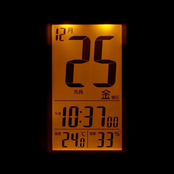 【正規品】リズム RHYTHM 時計 クロック 8RZ139SR03 電波目覚まし時計 掛時計 置時計 掛置兼用 フィットウェーブカレンダーD139｜okurimonoya1｜03