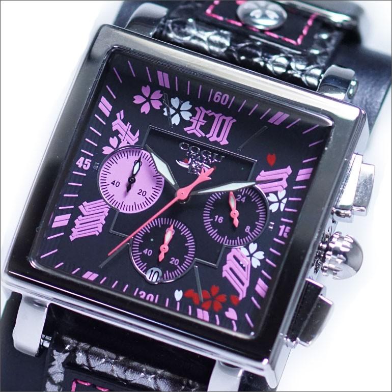 ☆未使用 コグ 腕時計 メンズ COGU 時計 桜 日本 ブラック