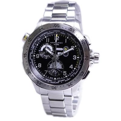 HAMILTON ハミルトン 腕時計 H76714135 メンズ Khaki Aviation カーキ アビエーション World Timer Chrono ワールドタイマー クロノ クオーツ｜okurimonoya1｜03