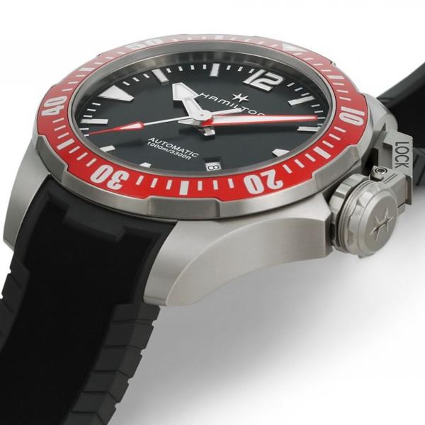 HAMILTON ハミルトン 腕時計 H77805335 メンズ カーキ ネイビー OPENWATER オープンウォーター 自動巻き｜okurimonoya1｜03