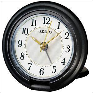 SEIKO 注目ブランド セイコー 定番 クロック QQ637K トラベラクロック ブラック 目覚まし時計 BLACK 置き時計
