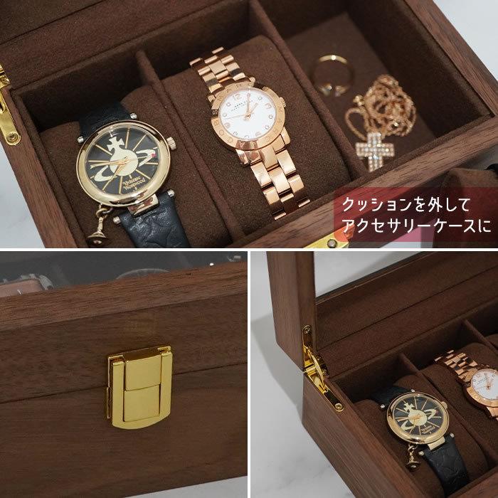 時計ケース 木製 時計収納ケース 3本 腕時計 高級ウォッチボックス インテリア コレクション 腕時計ボックス ウォッチケース ディスプレイ メンズ レディース｜okurimonoya1｜03