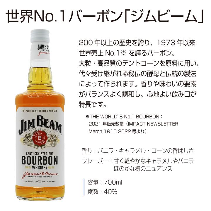 バーボンウイスキー ジムビーム 700ml ｜ウィスキー JIM BEAM お酒  父 酒 プレゼント ギフト 贈り物 | ジムビーム | 06