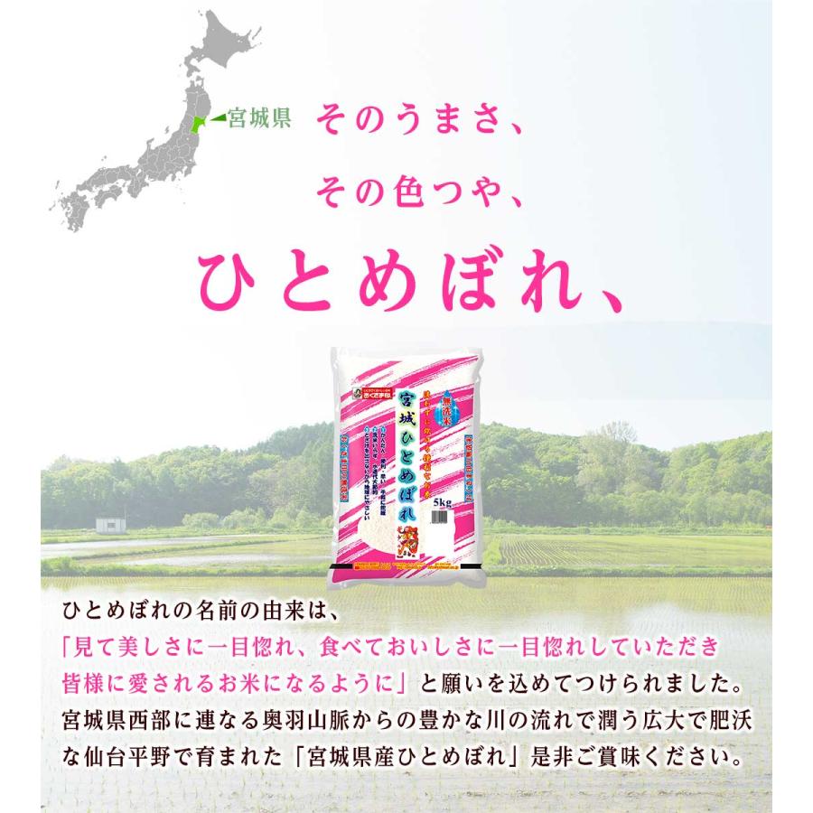 無洗米 5kg 米 ひとめぼれ 宮城県産 お米 米5kg 無洗米 5キロ 送料無料 米無洗米 白米 精米 おこめ 宅配 送料無 安い 格安 生活応援 令和5年産 単一原料米｜okusamajirushi｜02