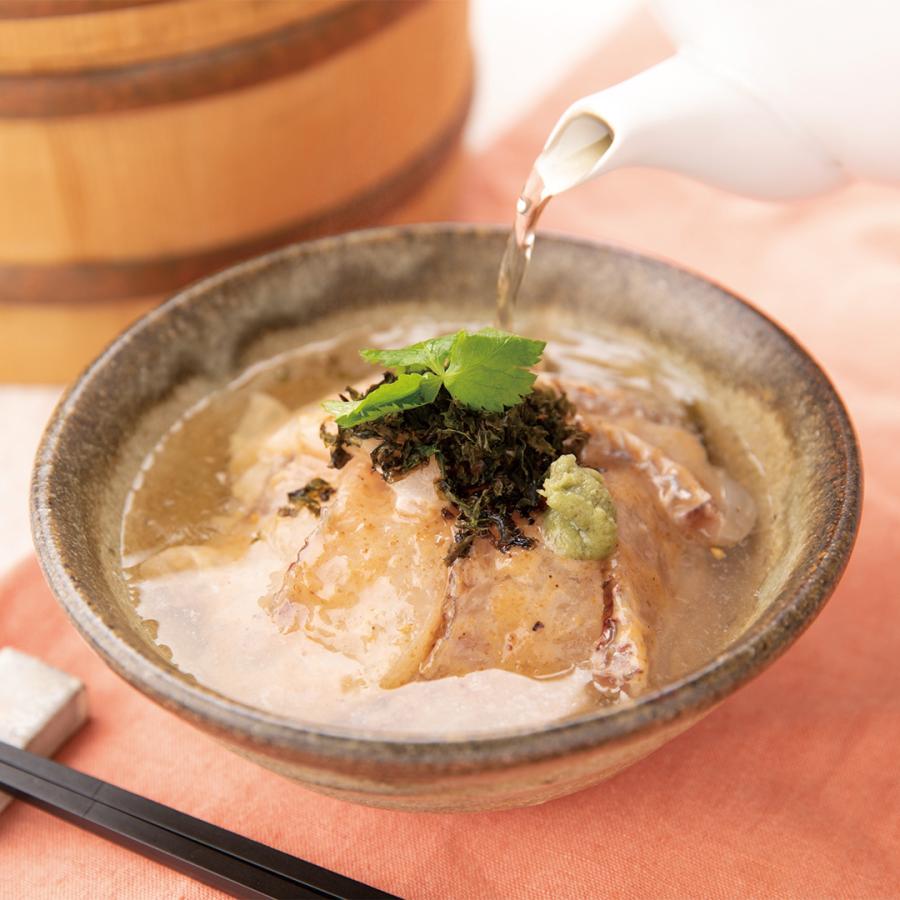 玄界灘の天然真鯛 アキラ鯛茶漬け 天然真鯛4貫・金胡麻のせ天然真鯛4貫・胡麻ダレ・唐辛子風味醤油ダレ・生わさび 各3 ダシ・のり 各6 【産直・メーカー直送品】_1