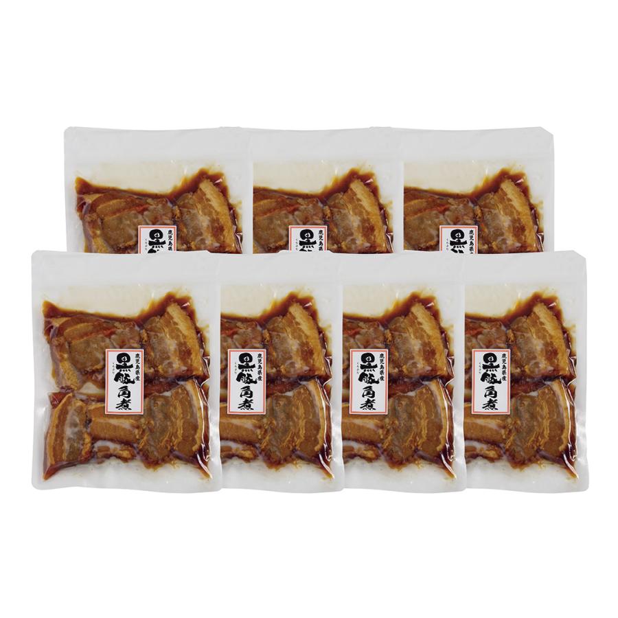 鹿児島県産黒豚使用 豚角煮 190g（固形量150ｇ・個包装）×7パック 【産直・メーカー直送品】の画像