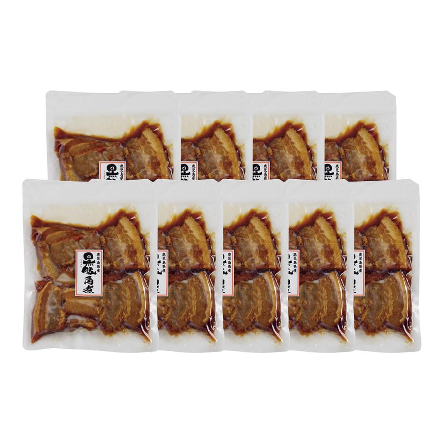 鹿児島県産黒豚使用 豚角煮 190g（固形量150ｇ・個包装）×9パック 【産直・メーカー直送品】の画像