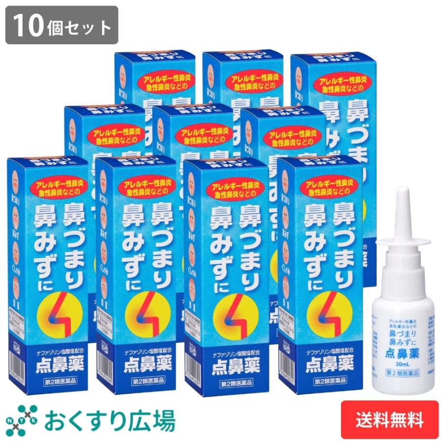 日新薬品工業 点鼻薬 雪の元 点鼻スプレー 10個セット 鼻スプレー 鼻炎