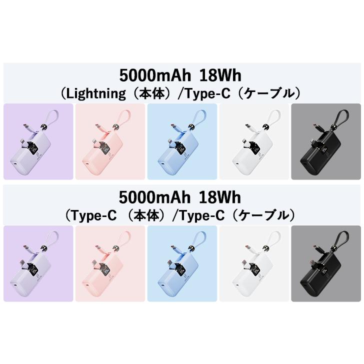 OKUTA 【新商品】モバイルバッテリー iPhone 5000mAh 残量表示 22.5w